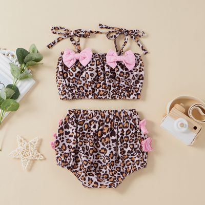 Girl's Hanging Neck Swimsuit