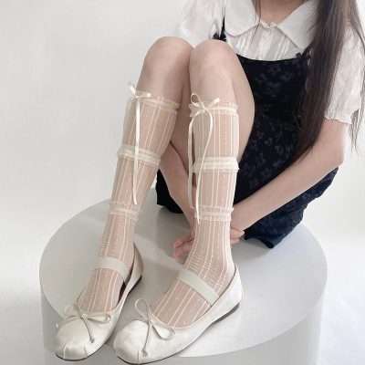 girls lace mid-calf socks