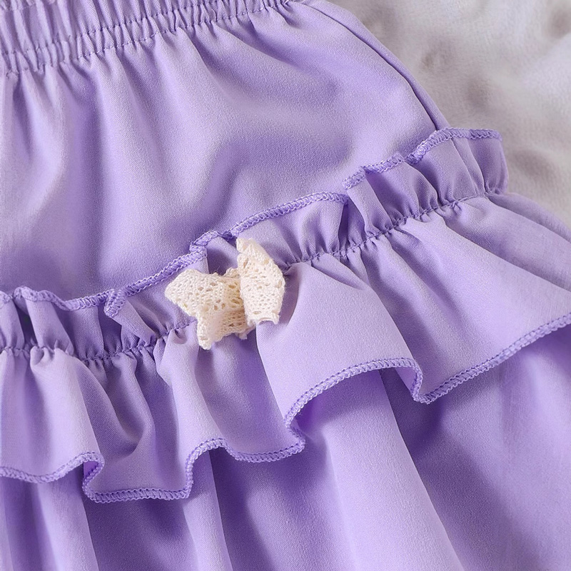 Children's lace collar sleeveless top