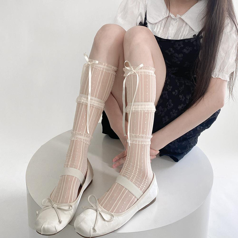 girls lace mid-calf socks