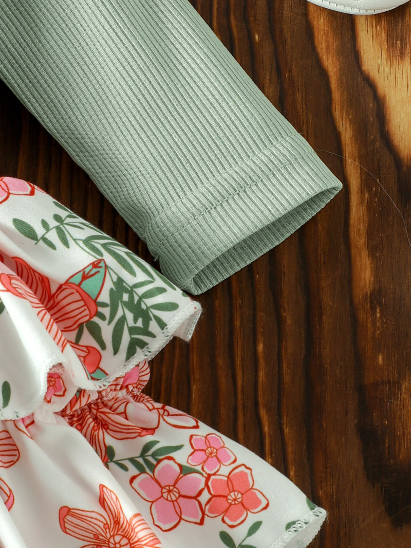 green long sleeve baby romper